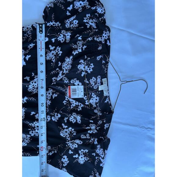 NWT Michael Michael Kors Womens Black Floral Fit & Flared Tiered Dress Size XS‎ - Picture 5 of 7